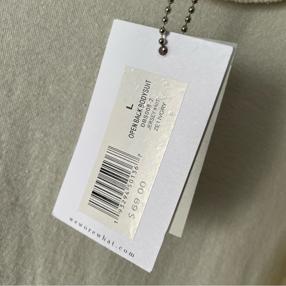 WeWoreWhat Danielle Bernstein Open Back Bodysuit Cream - Picture 7 of 7